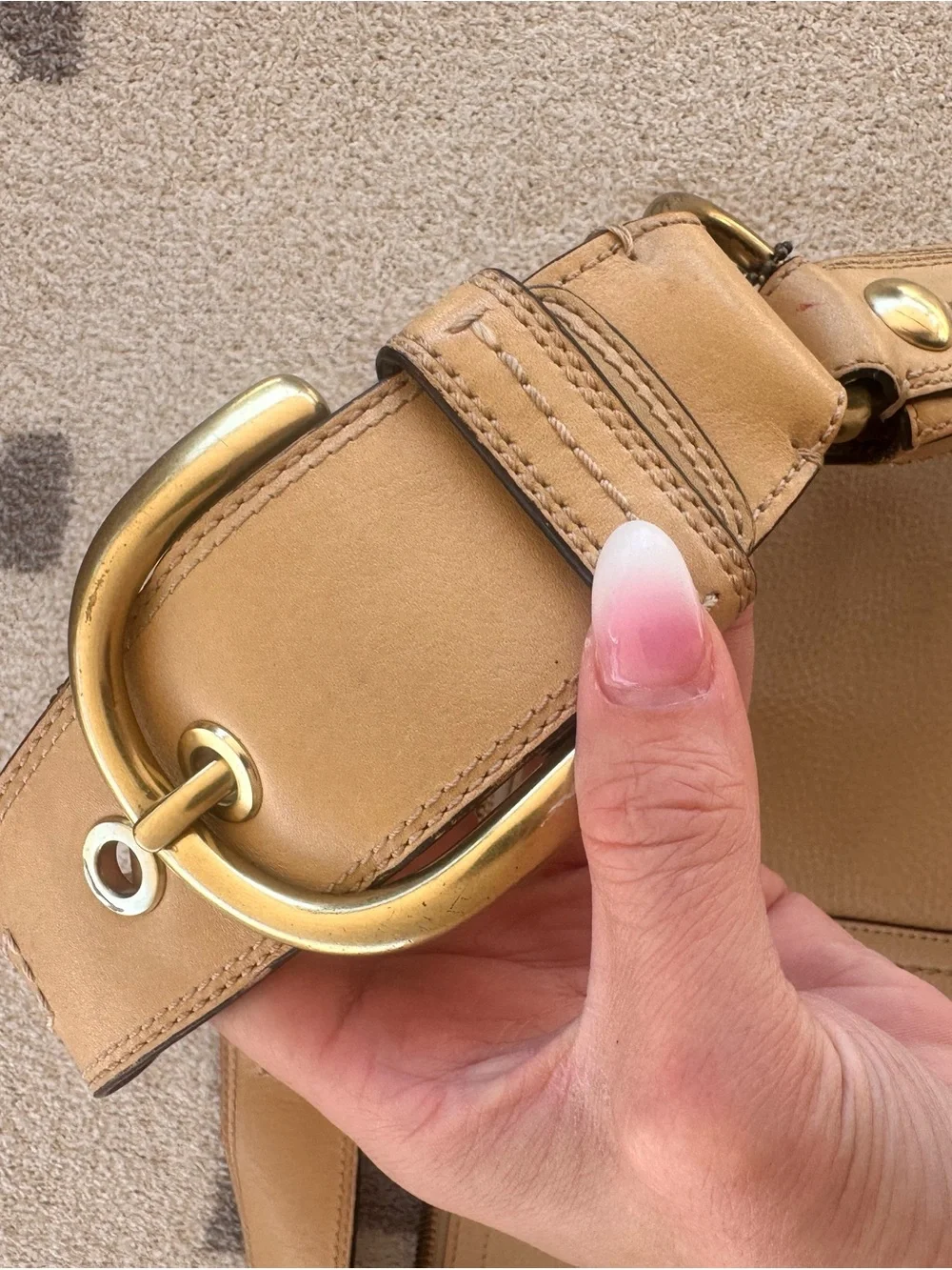 Coach Tan Leather Hobo Bag